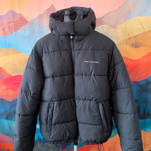 Women's Warm Black Puffer Coat PINK SODA SPORT SIZE L